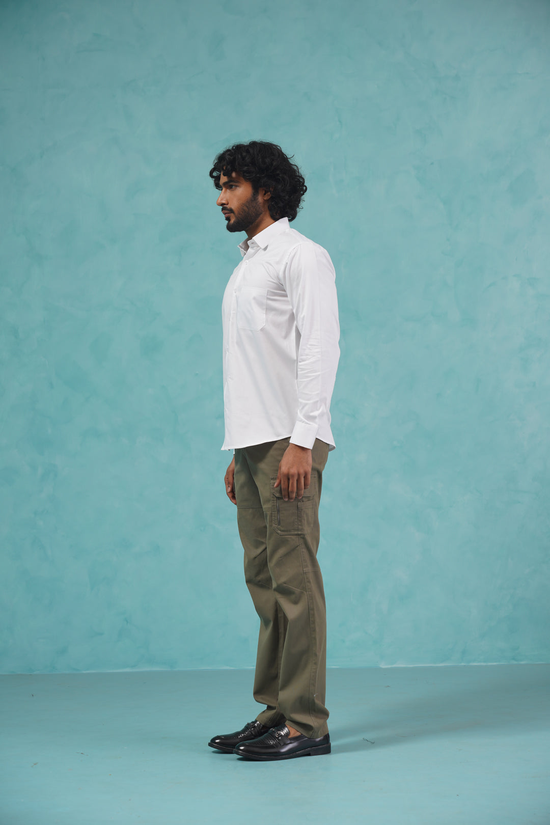 Indian Needle Men's Cotton Solid White Formal Shirt's ( SF 361White )