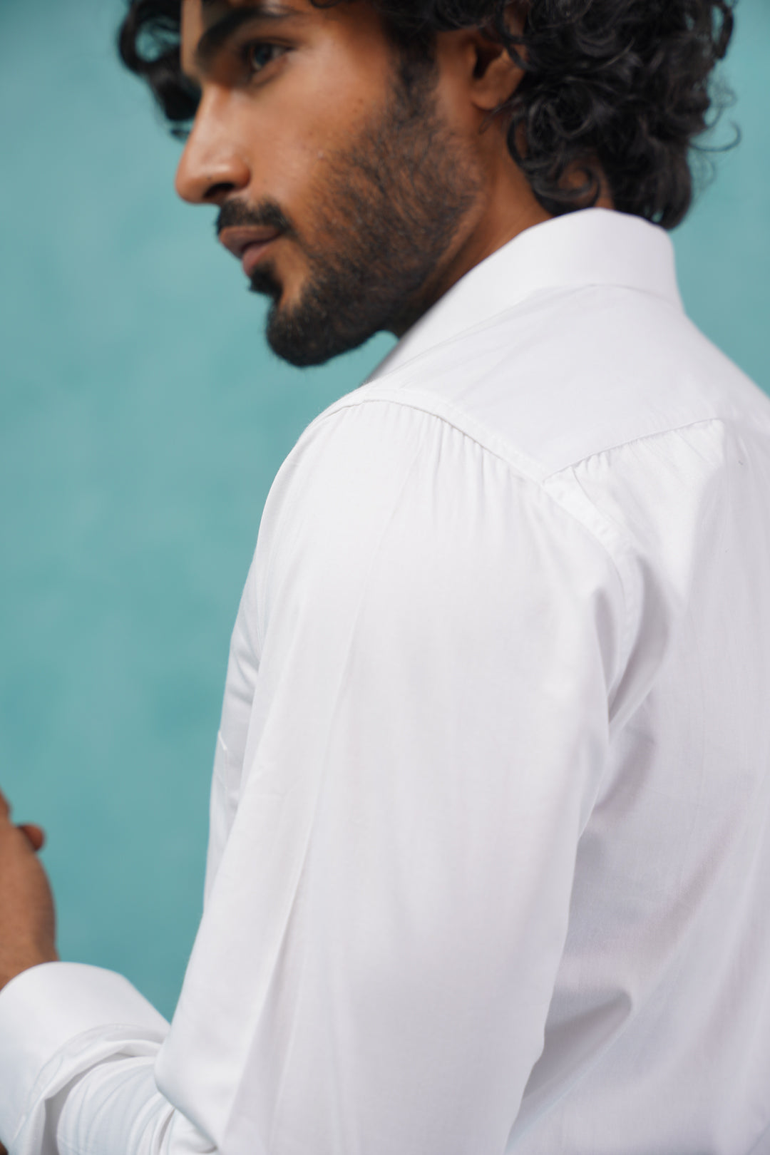 Indian Needle Men's Cotton Solid White Formal Shirt's ( SF 361White )