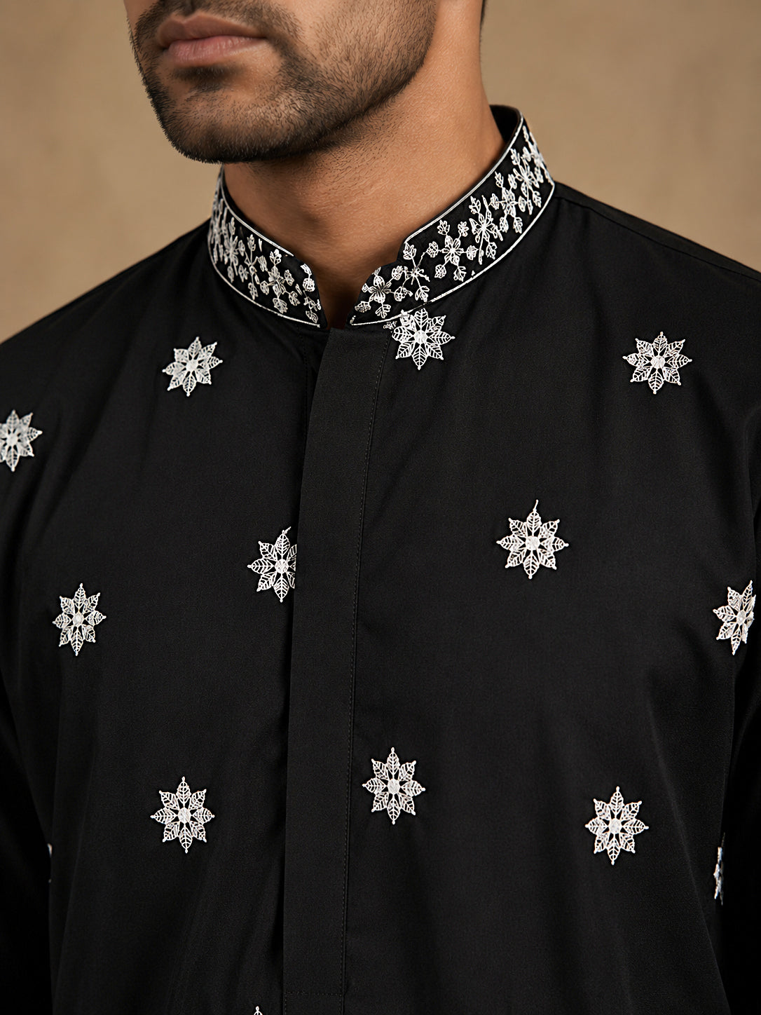 Imported Japanese Embroidered Kurta ( 65KO 5547Black )
