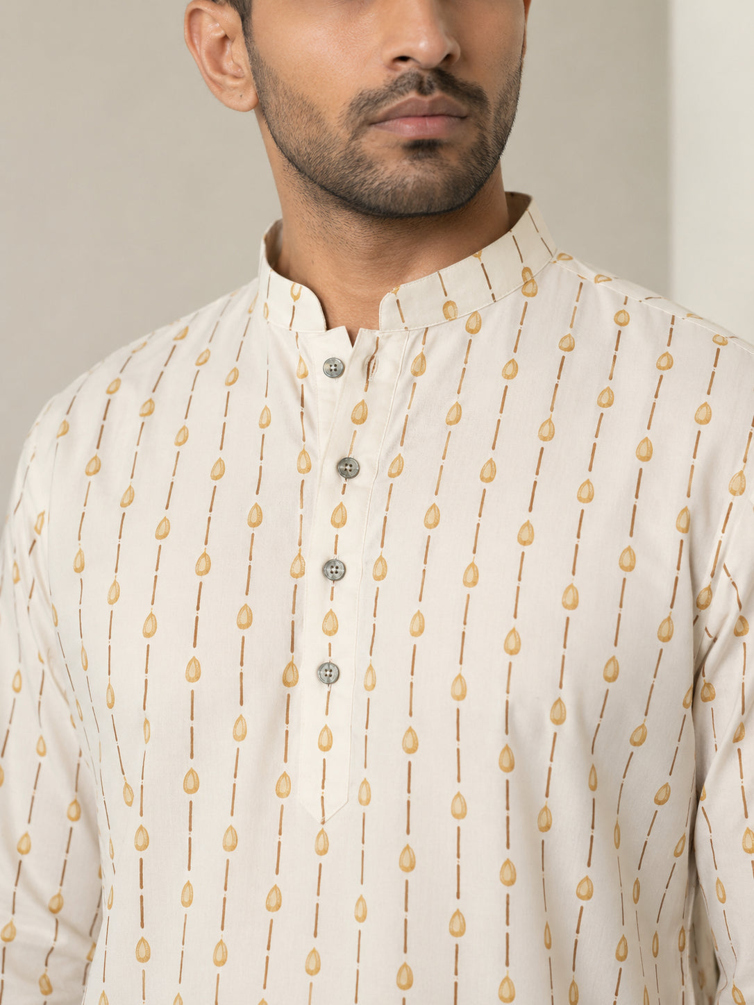 Men's Floral Printed Kurta