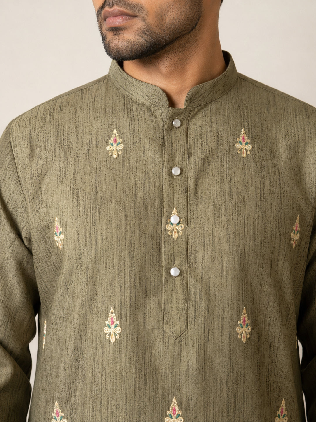 Men's Cotton Blend Printed Kurta