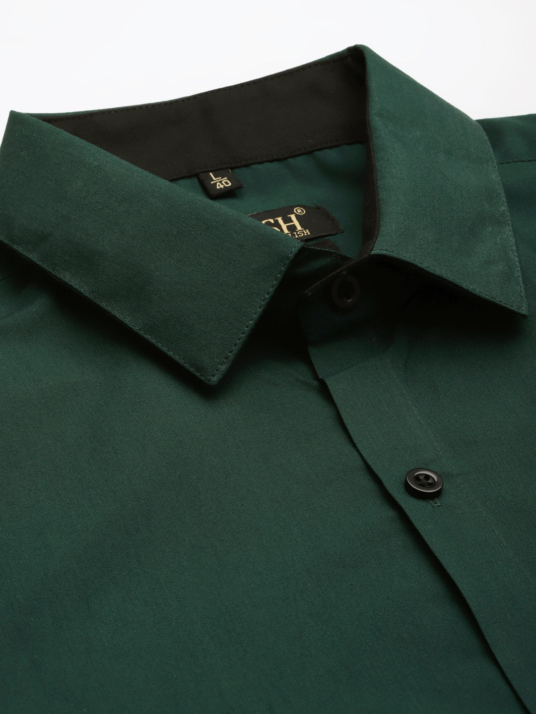 Indian Needle Olive Green Formal Shirt with black detailing ( SF 411Olive )