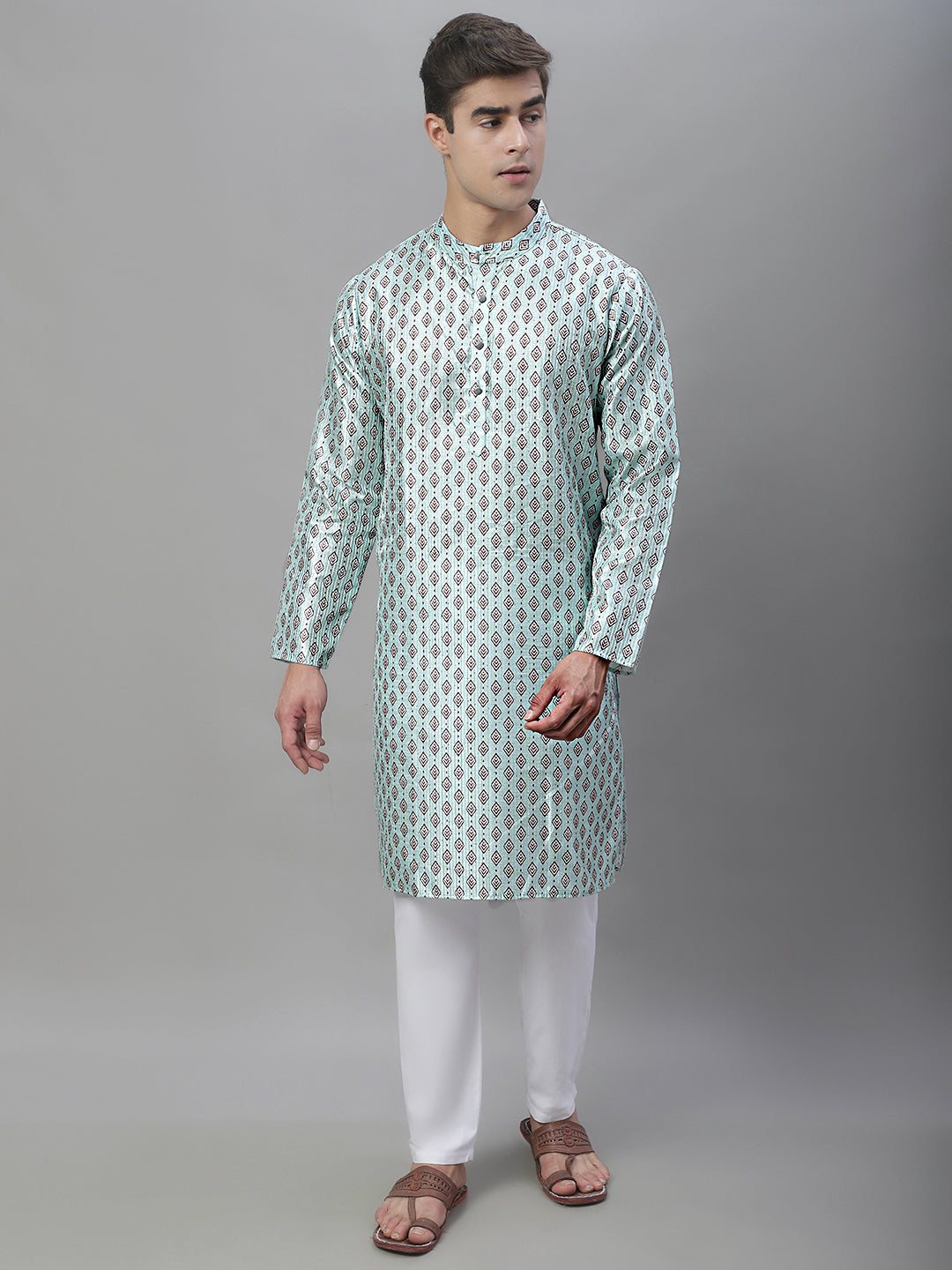 Sequin Embroidered Kurtas ( ANMKO 113Sky )