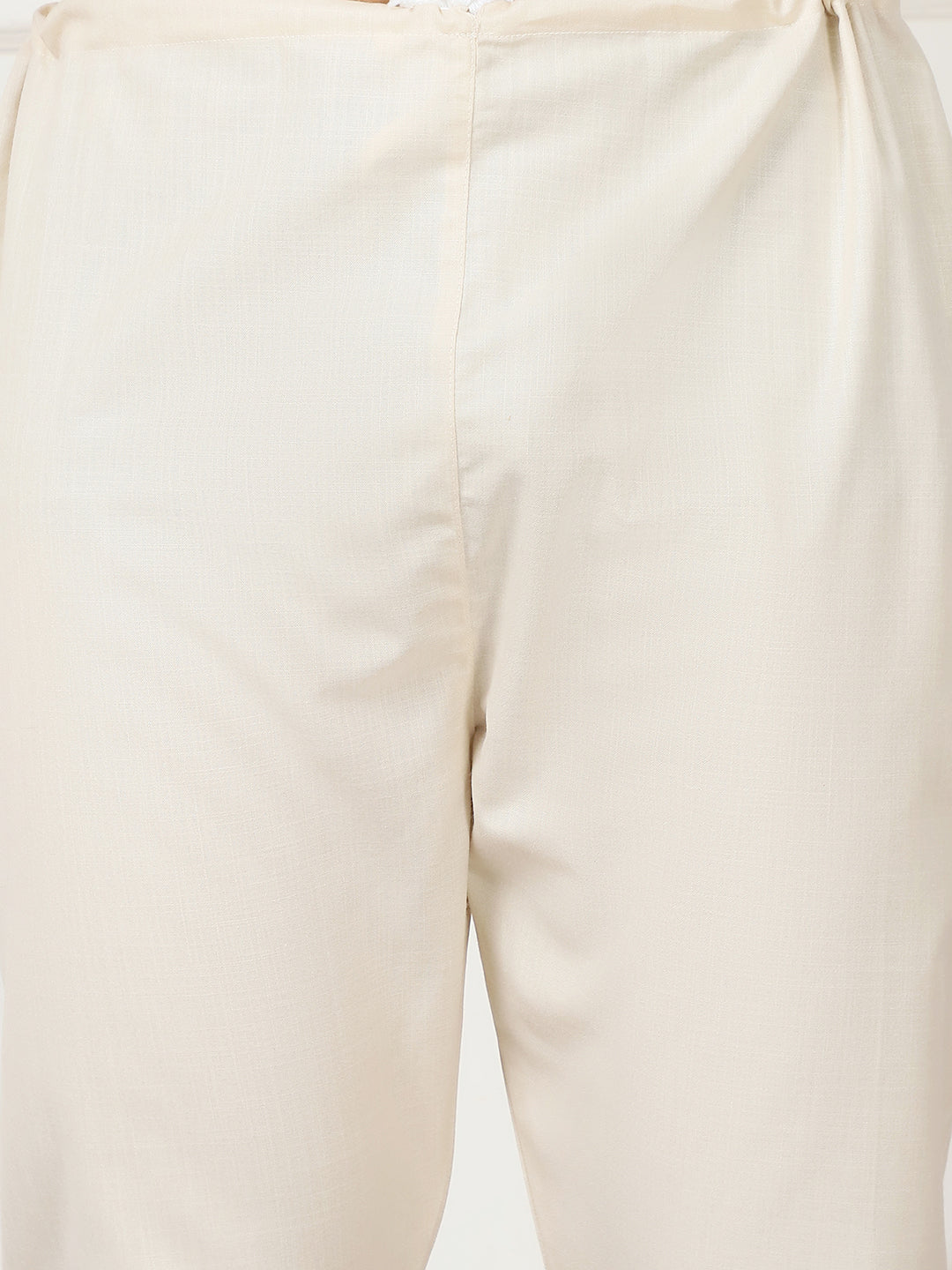 Men's Solid Pathani Kurta with Pyjama ( ANMKP 189Beige )