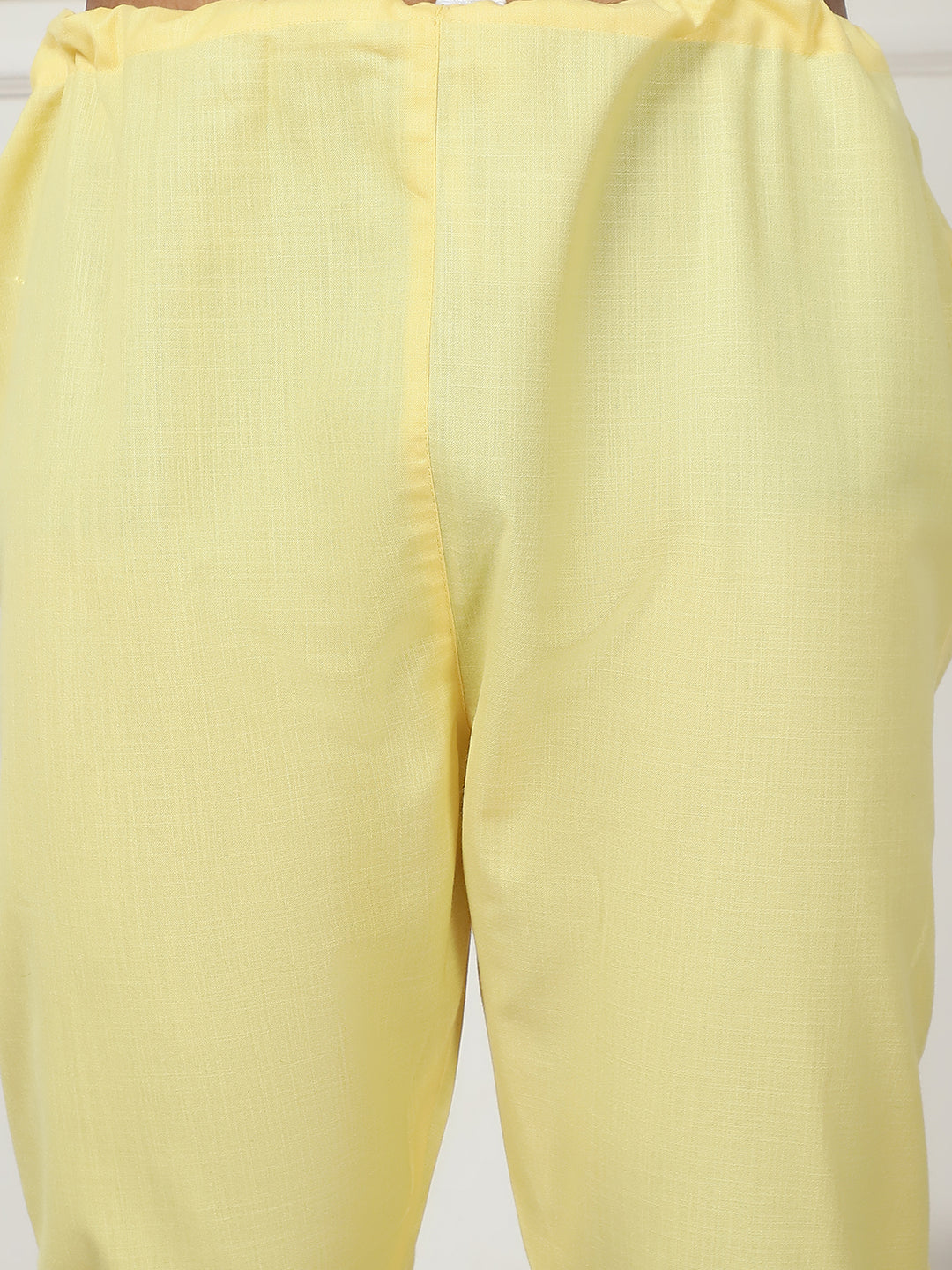 Men's Solid Pathani Kurta with Pyjama ( ANMKP 189Yellow )