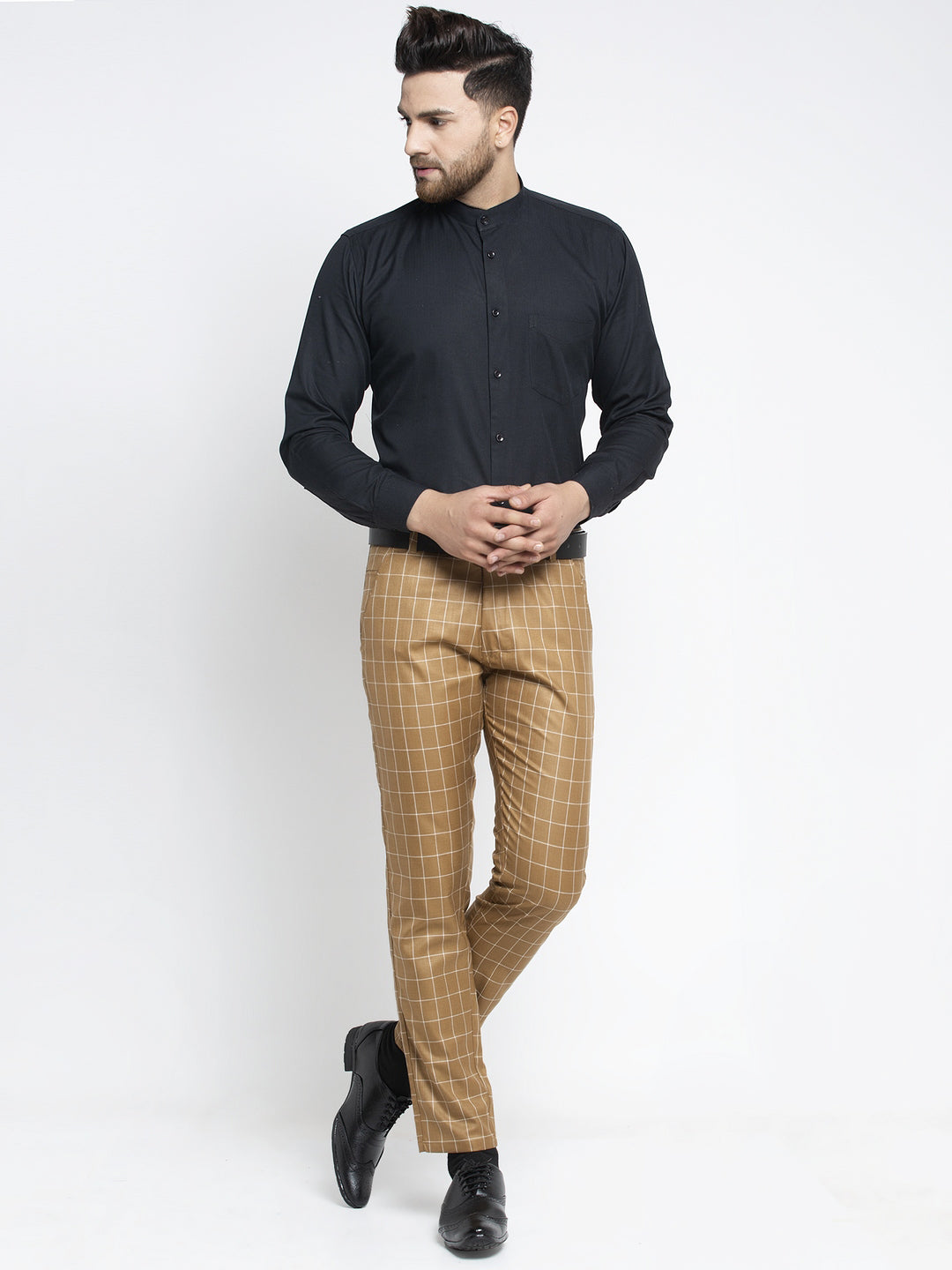 Indian Needle Men's Brown Formal Trousers ( FGP 260Brown )
