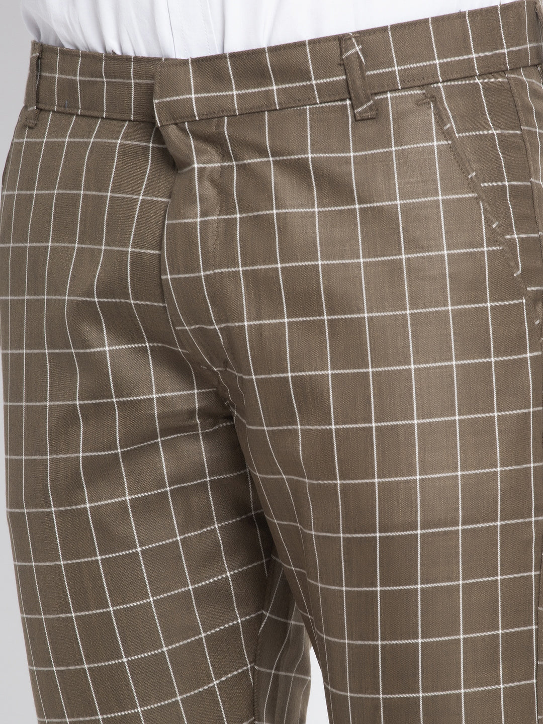Indian Needle Men's Brown Formal Trousers ( FGP 260Coffee )
