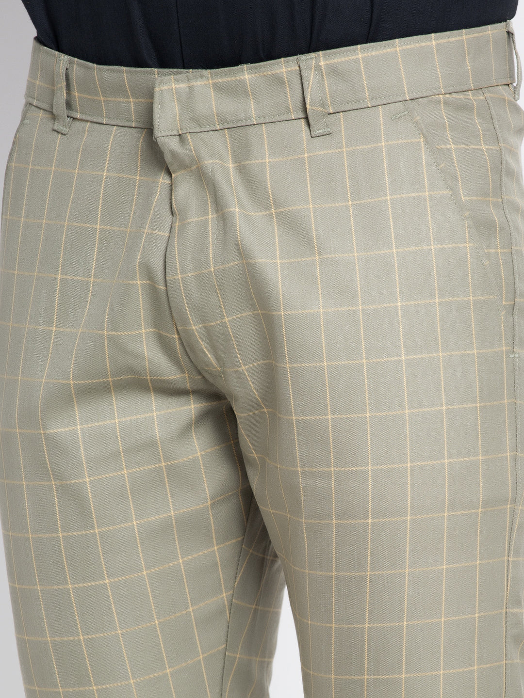 Indian Needle Men's Green Formal Trousers ( FGP 260Pista )