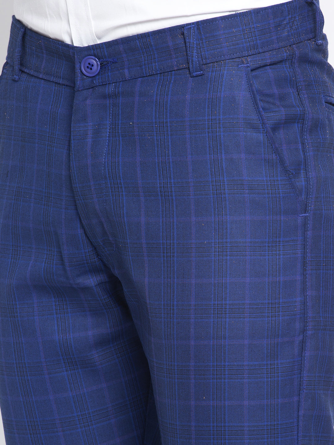 Indian Needle Men's Blue Formal Trousers ( FGP 261Blue )