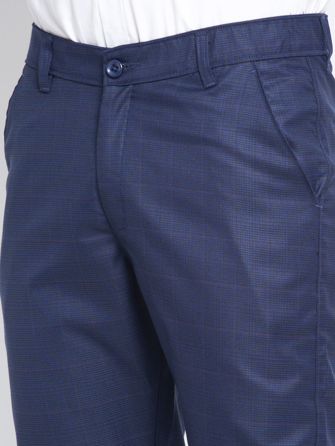 Indian Needle Men's Blue Formal Trousers ( FGP 262Blue )