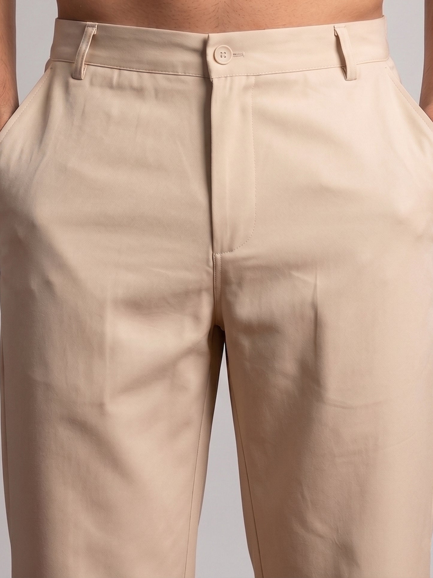 Men Straight Fit Korean Pants ( RDGP 305Cream )