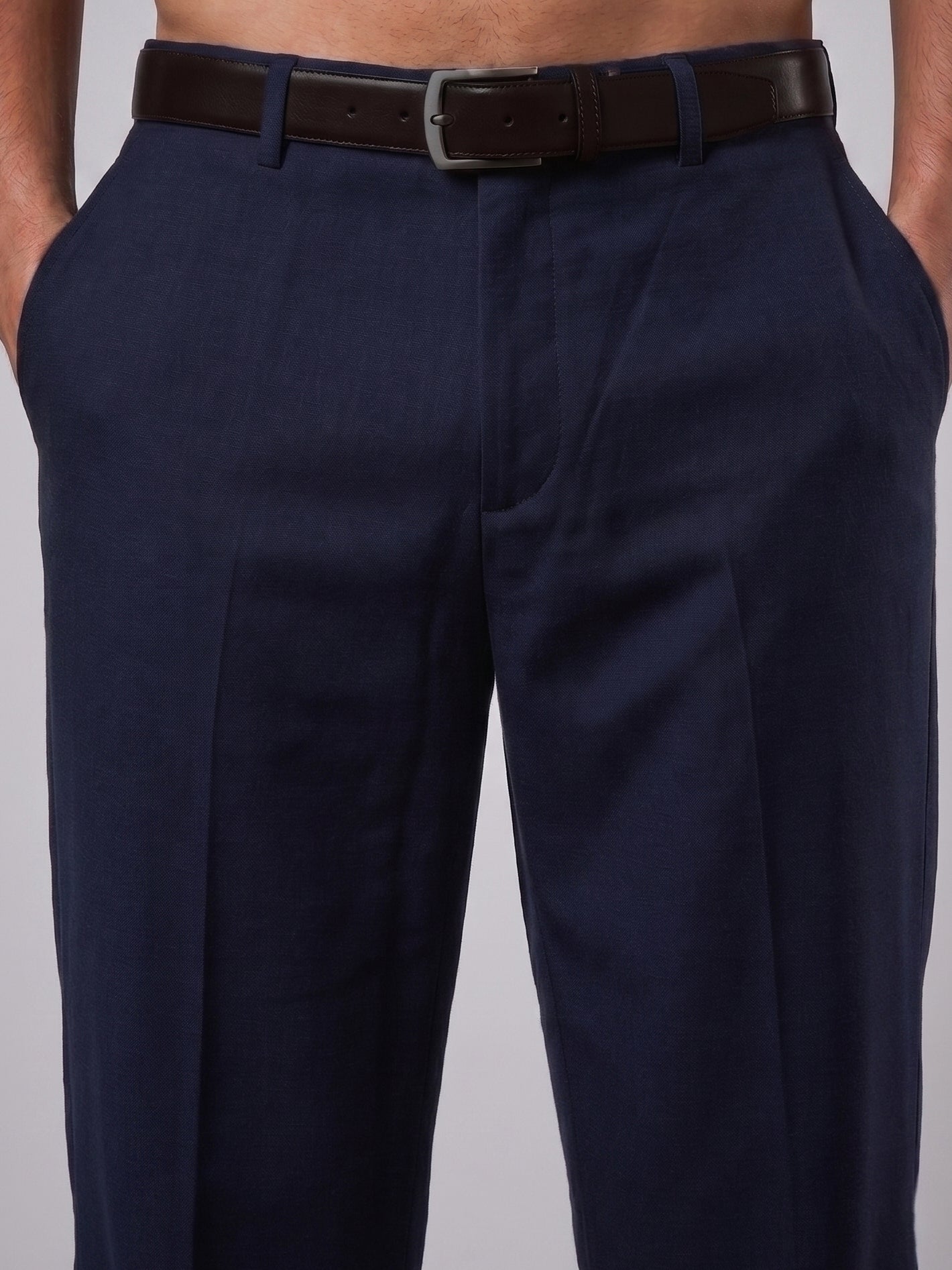 Men Straight Fit Korean Pants ( RDGP 305Navy )