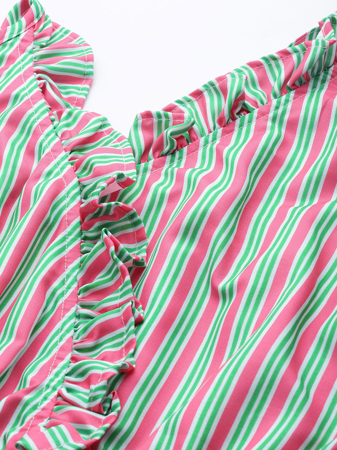 Women Printed crop top with frills