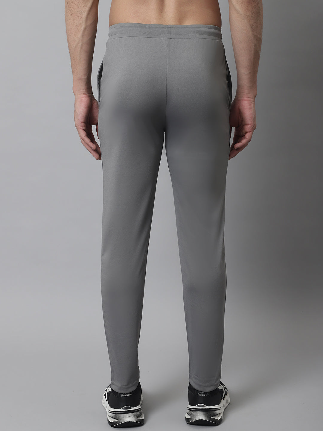 Men's Grey Solid Streachable Lycra Trackpants