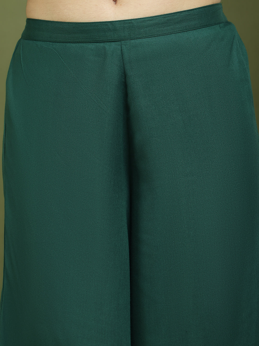 Embroidered Rayon Kurta With Palazzos ( JOKPL 2137G 1579 Green )