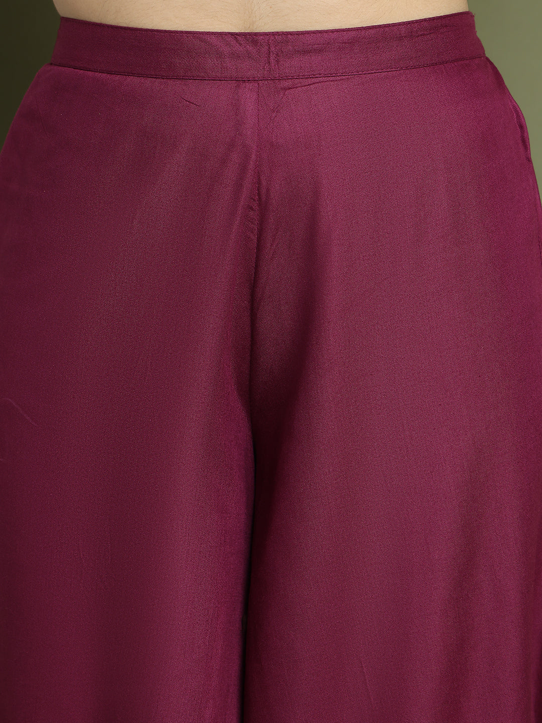 Embroidered Rayon Kurta With Palazzos ( JOKPL 2137P 1579 Purple )