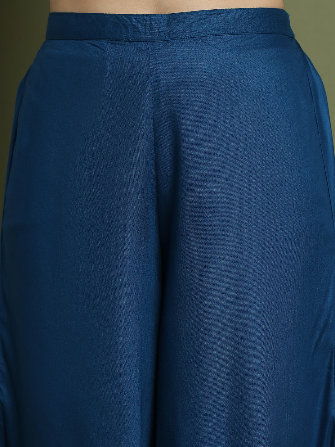 Embroidered Rayon Kurta With Palazzos ( JOKPL 2137Pe 1579 Peacock )