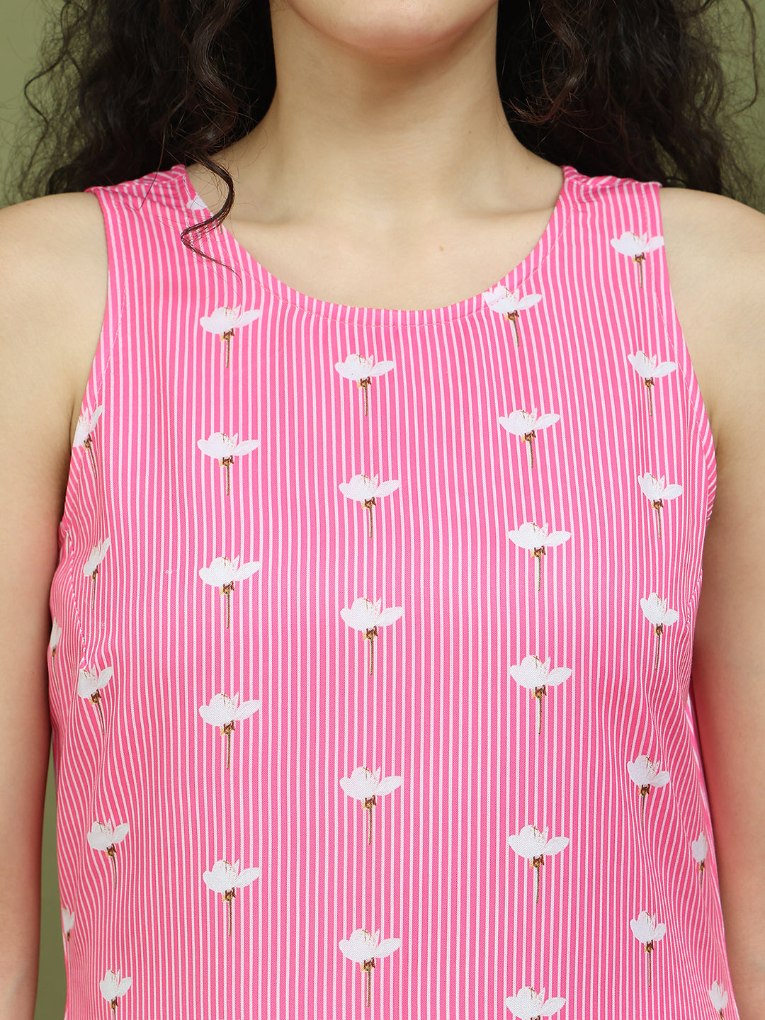 Printed Rayon Kurta for Women ( JOK 1580 Pink )