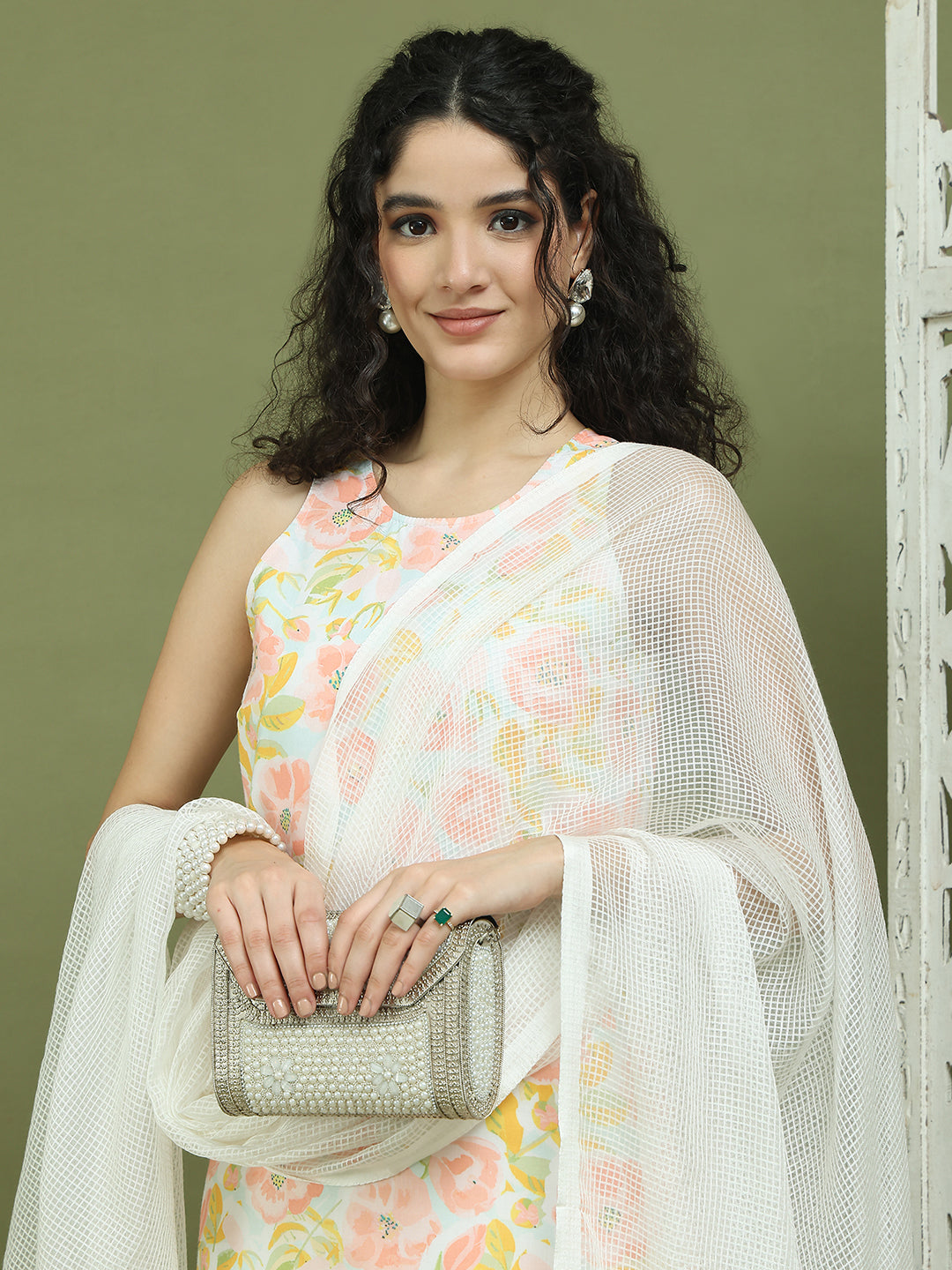 Printed Rayon Kurta Palazzo & Dupatta ( JOKPL 2137W D31W 1580 Sky )