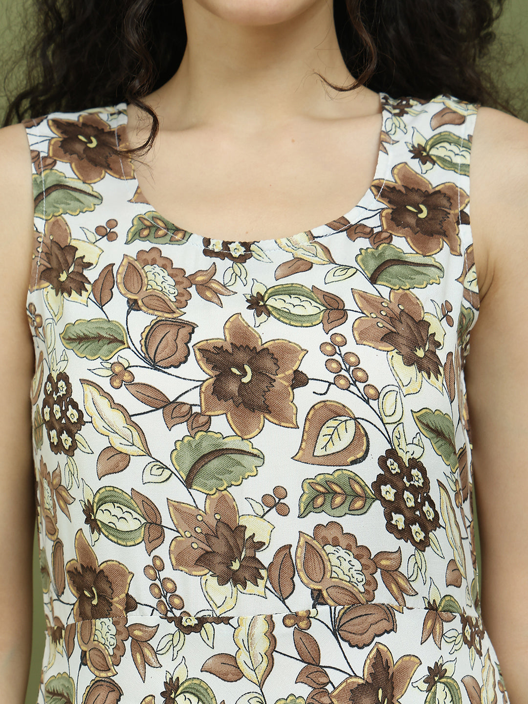 Foil Printed flared kurta pallazos With Dupatta ( JOKPL 2137W D31W 1581 Brown )