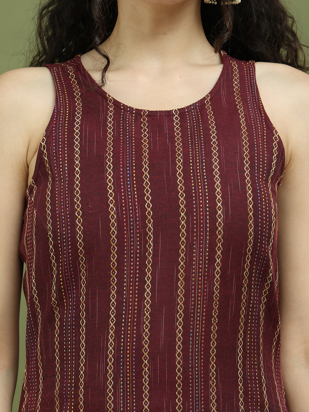 Woven Design straight Kurta Palazzo With Dupatta ( JOKPL D68M 1587 Maroon )