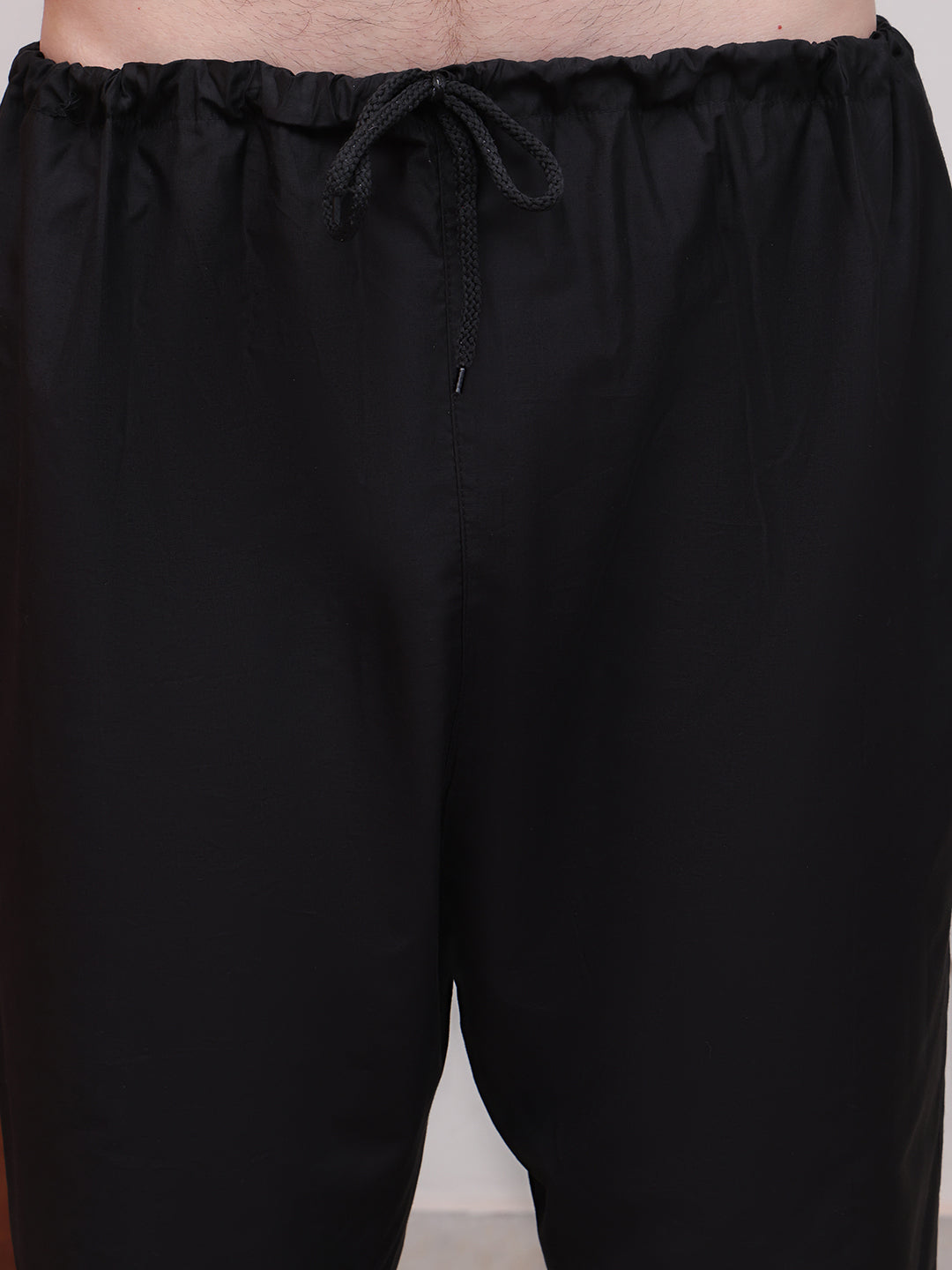 Men's Woven Design Nehru Jacket With Solid Kurta Pyjama ( JOKPWC 592B 4114Black )