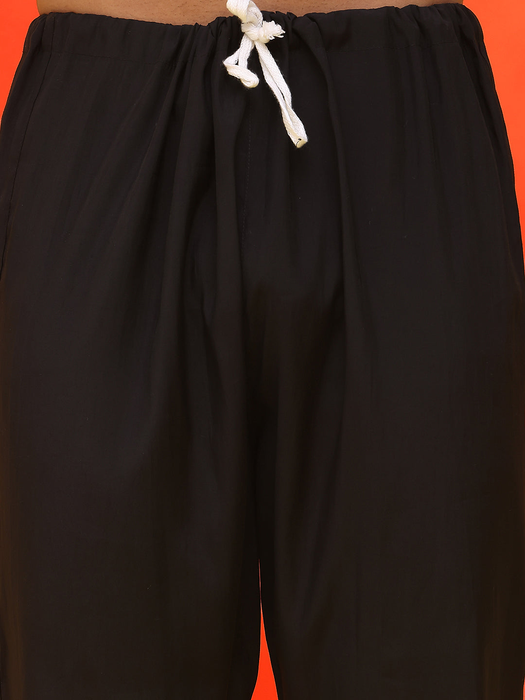 Embroidered Velvet Nehru Jacket With Solid Kurta Pyjama ( JOKPWC 592B 4125 Black )