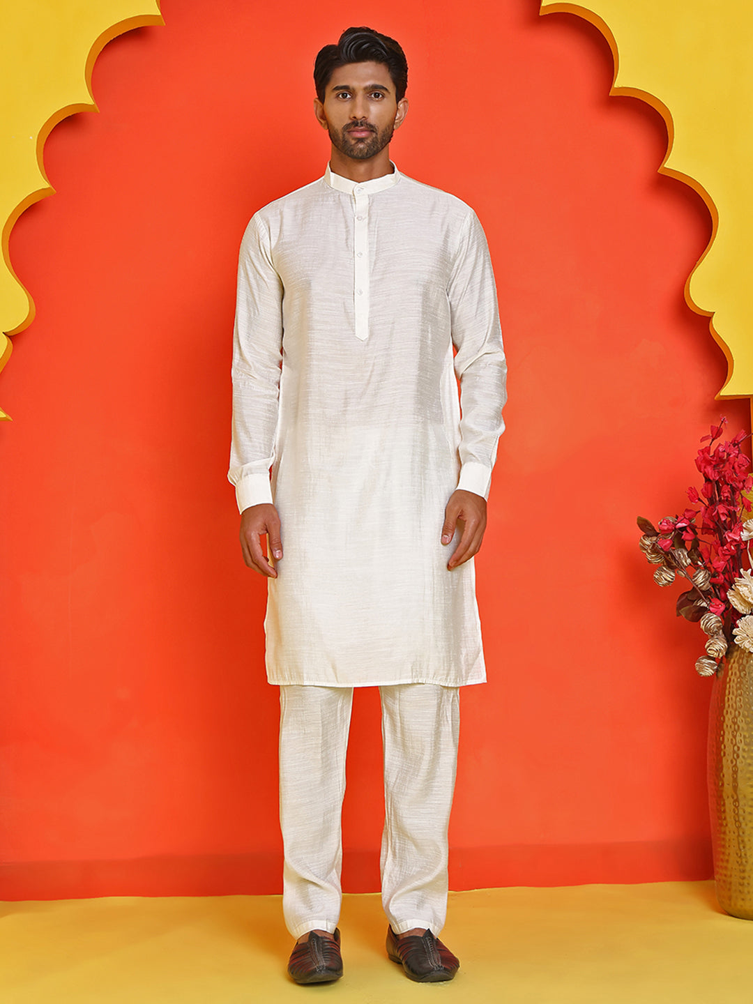 Embroidered Nehru Jacket With Solid Kurta Pyjama Set ( JOKPWC 592W 4110 Peacock )