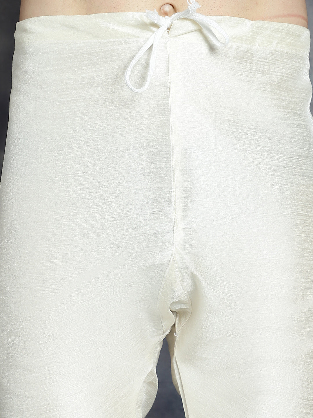 Men's Sequins and Embroidred Nehru Jacket With Solid Kurta Pyjama ( JOKPWC 636W 4096White )