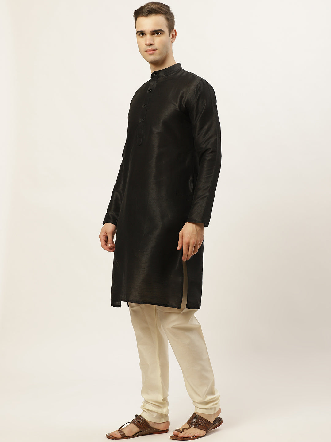 Men's Printed Nehru Jacket and Kurta Pyjama Set