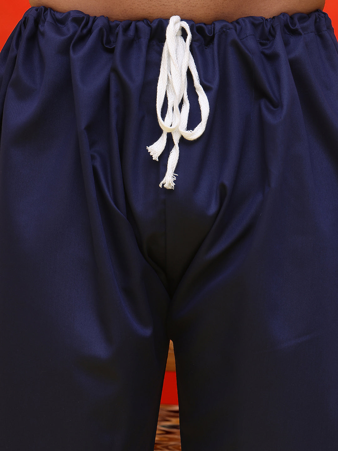 Men's Solid Pathani Kurta with Salwar ( JOKP P 5212 Navy )