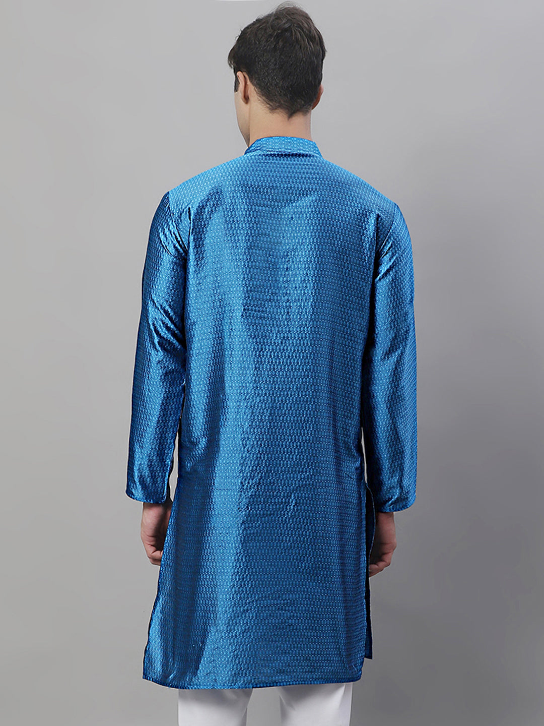 Jompers Men's Peacock Woven Kurta Only ( KO 637Peacock )