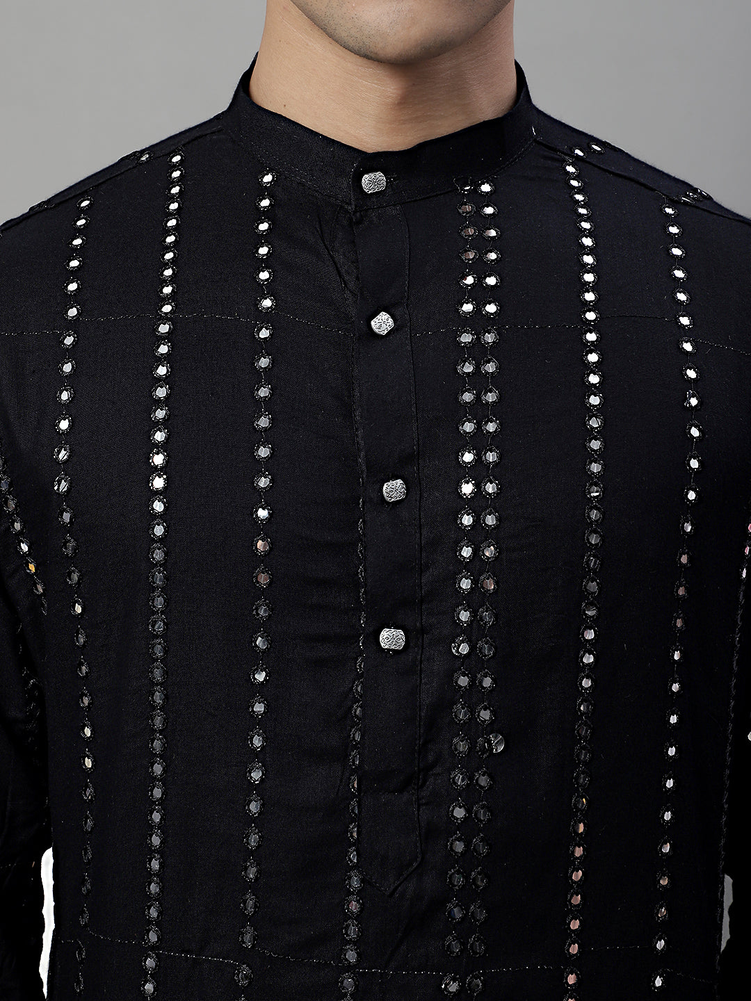 Men's Embroidered Mirror Work Kurtas
