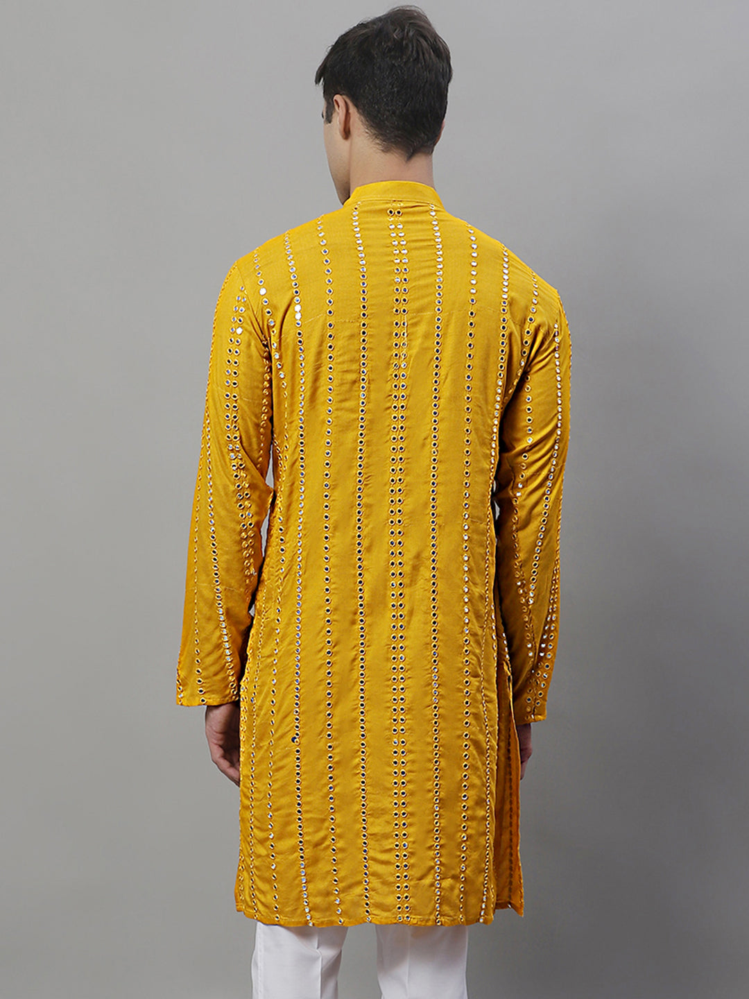 Men's Embroidered Mirror Work Kurtas