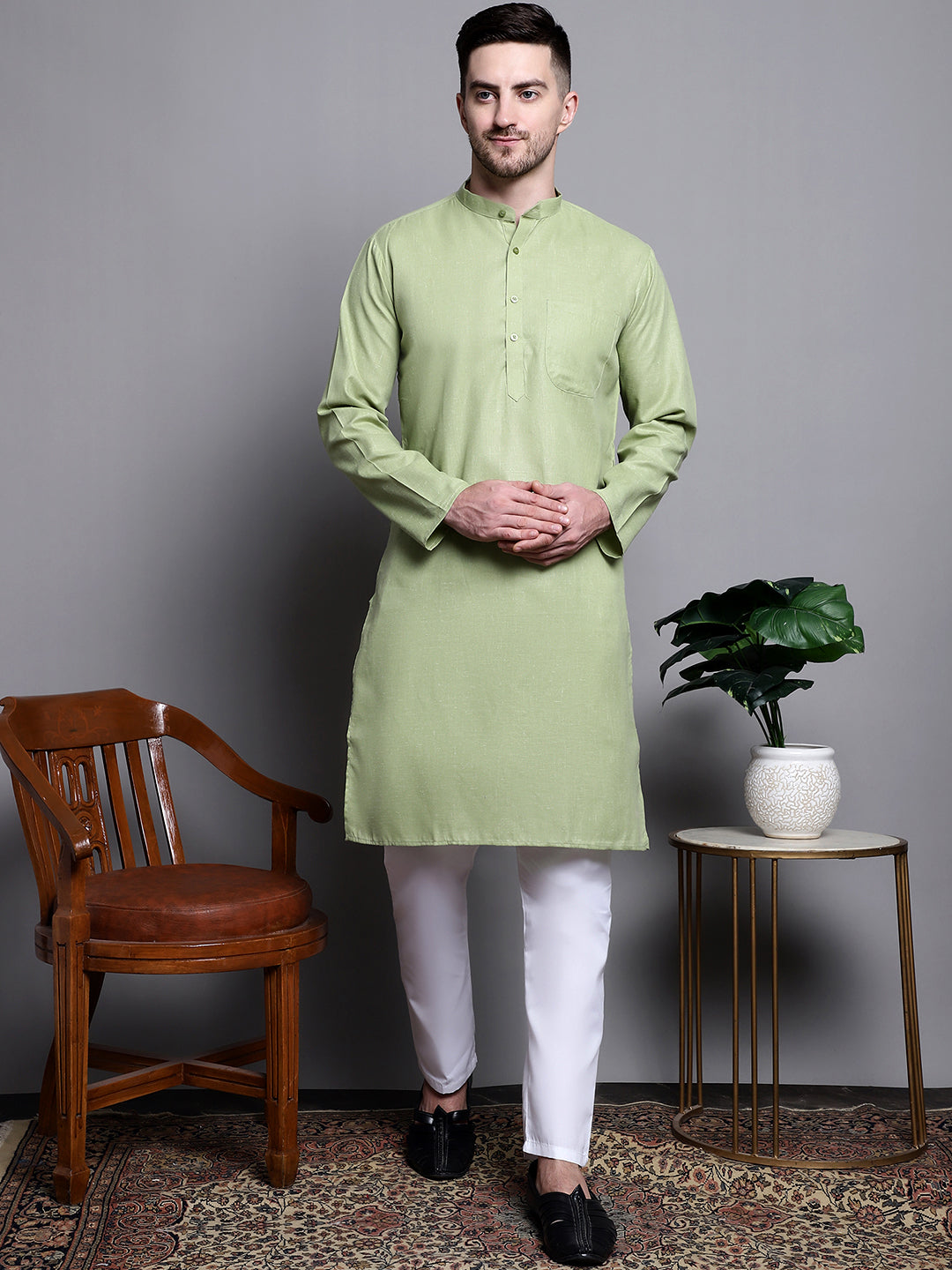 Pure Cotton Kurta with Churidar