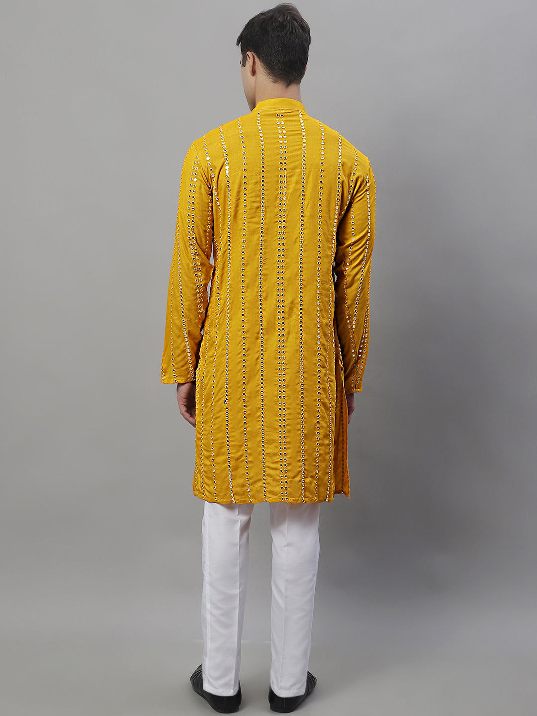 Men's Embroidered Mirror Work Kurta Payjama Sets