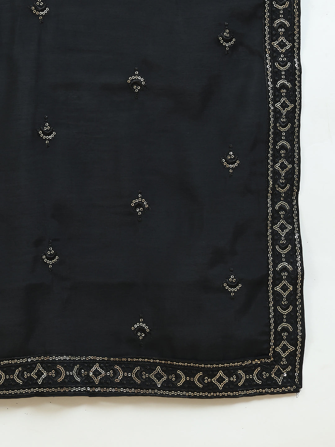 Embroidered Kurta Salwar and Dupatta Set for Men ( JOKP SP-W D 5088 Black )