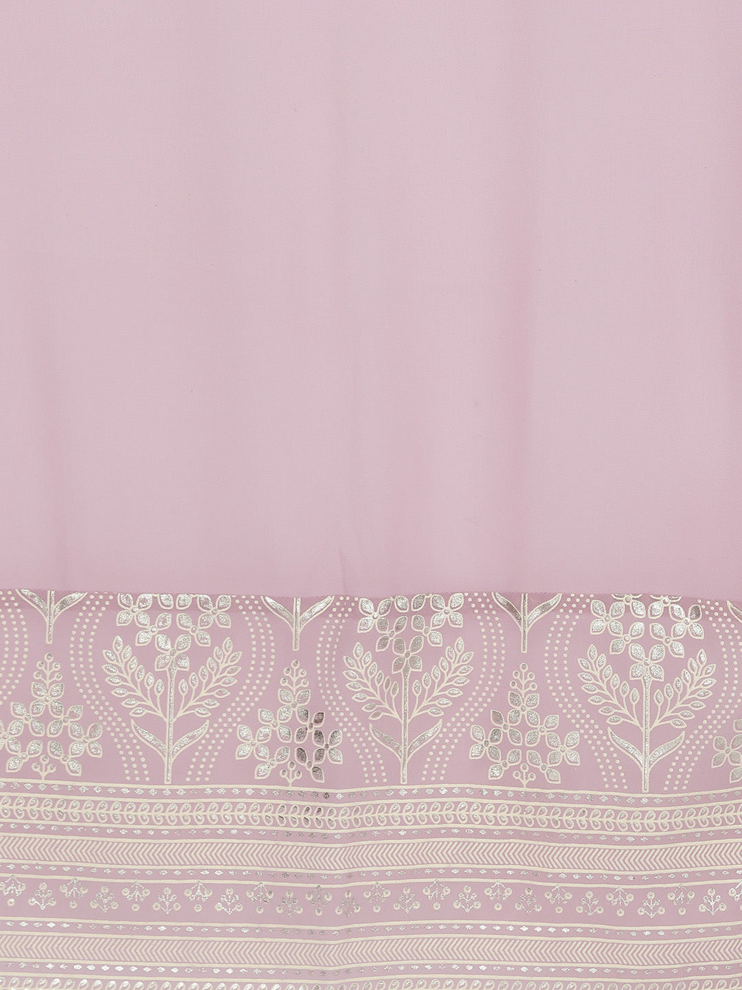 Women Pink & Silver Ethnic Motifs Foil Printed Straight Kurta Sharara Dupatta ( JOKPS D32P 1444 Pink )