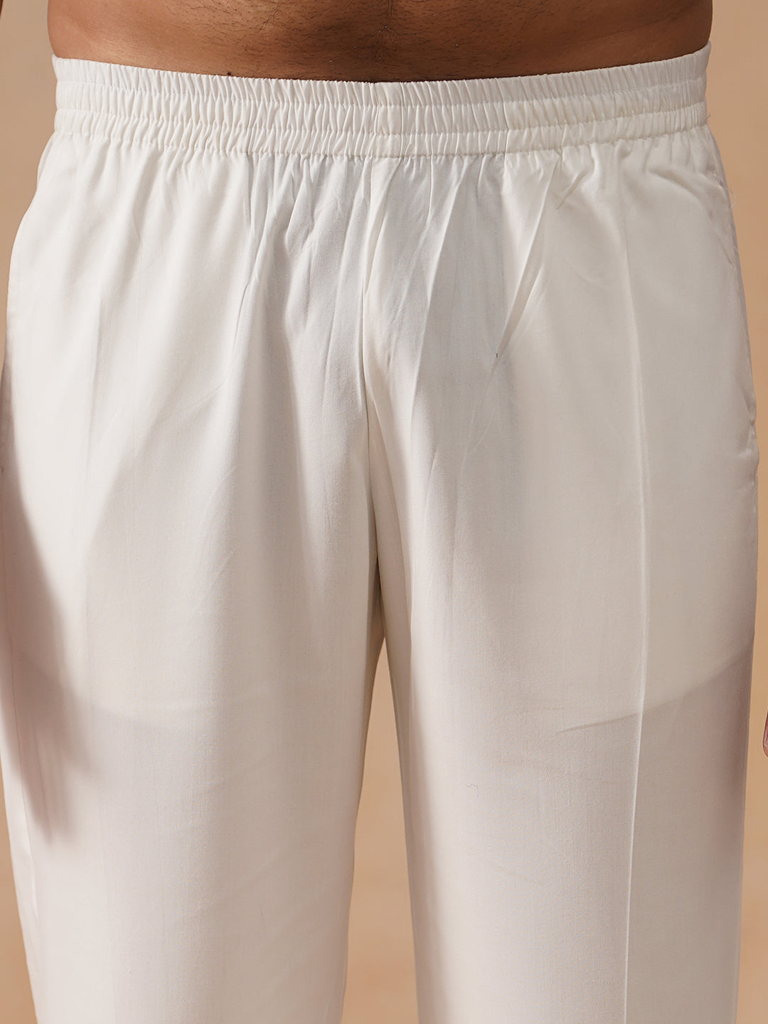 Solid Cotton Pyjama For Men ( JOPJ 011 White )