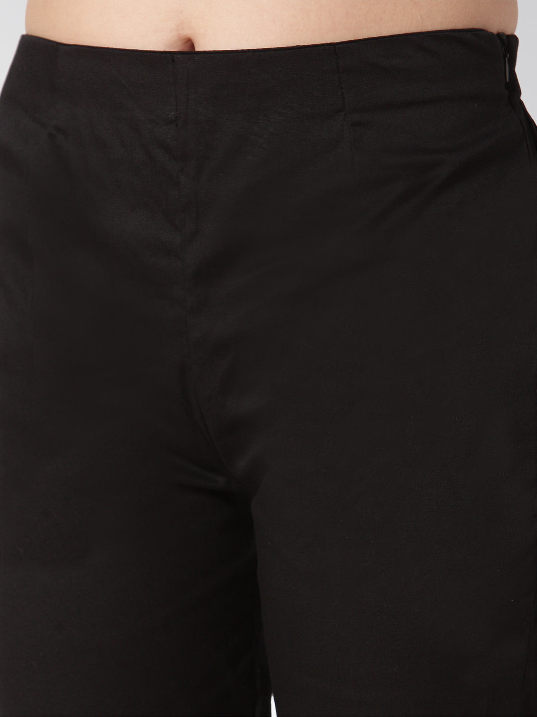 Jompers Women Black Smart Slim Fit Solid Regular Trousers ( JOP 2119 Black )