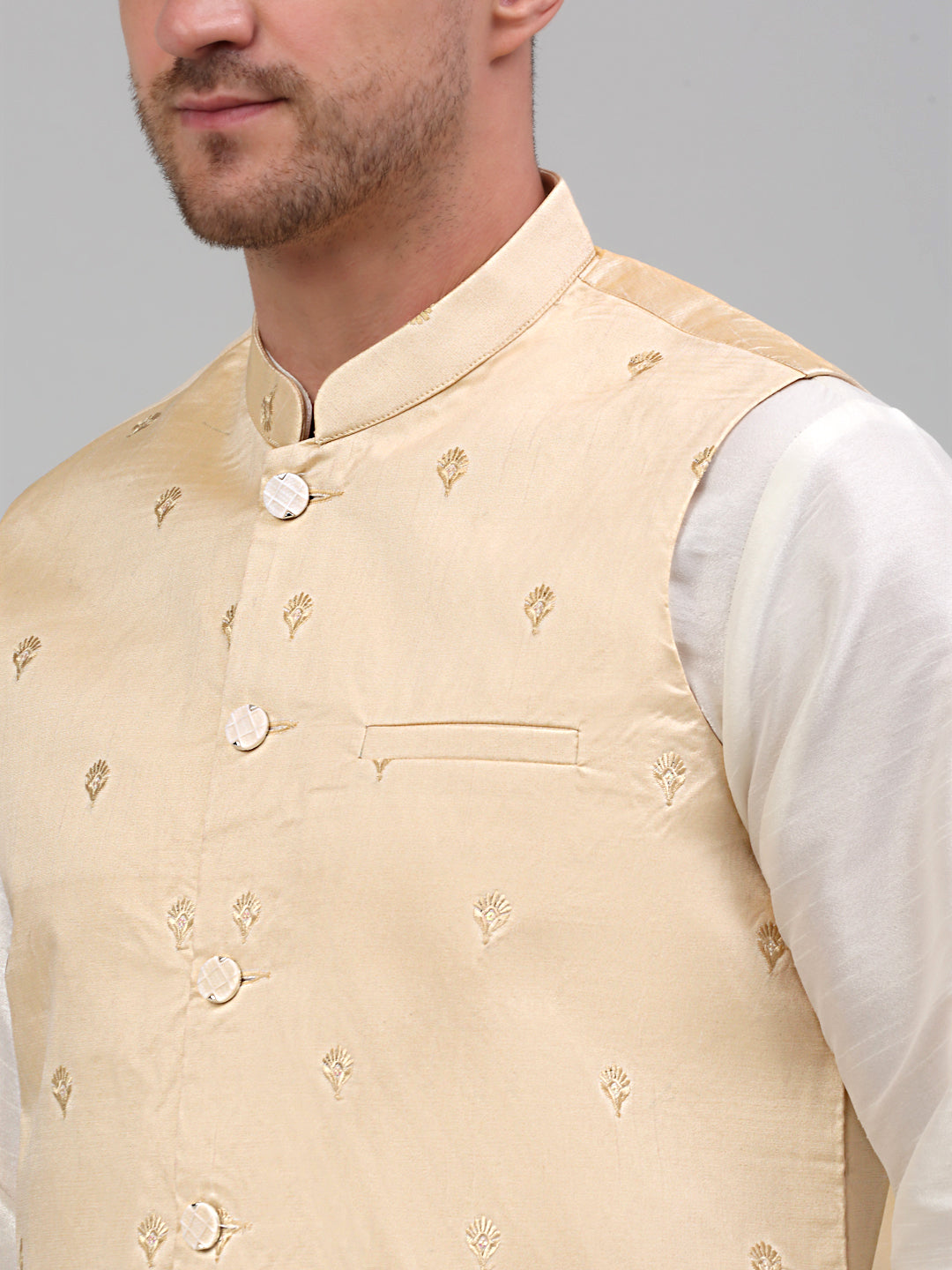 Men's Embroidered Nehru Jacket