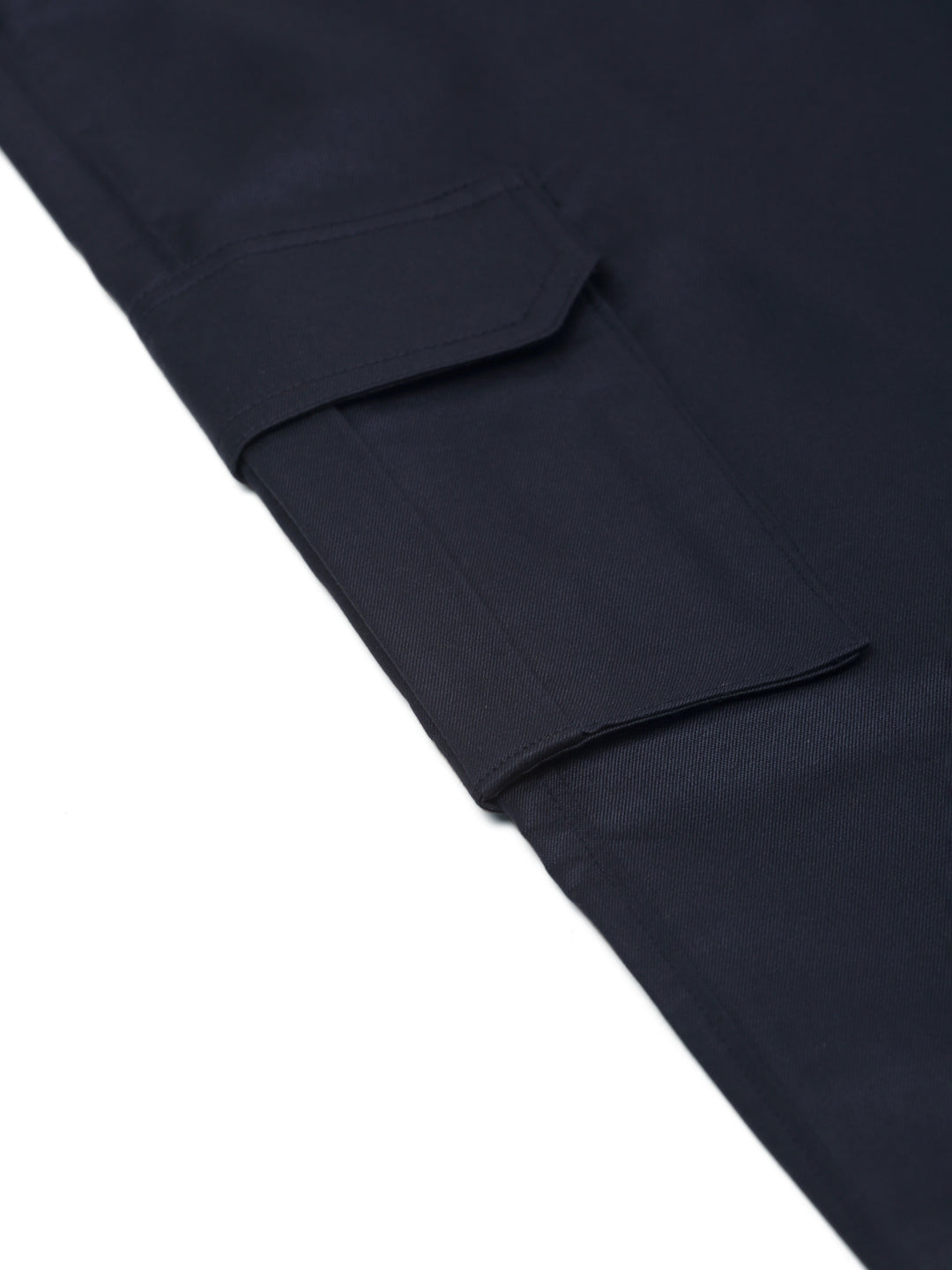 Indian Needle Men's Casual Cotton Solid Cargo Pants ( KGP 154Navy-Blue )