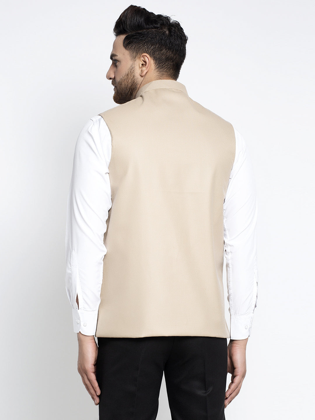 Jompers Men's Beige Nehru Jacket ( JOWC 4022Beige )