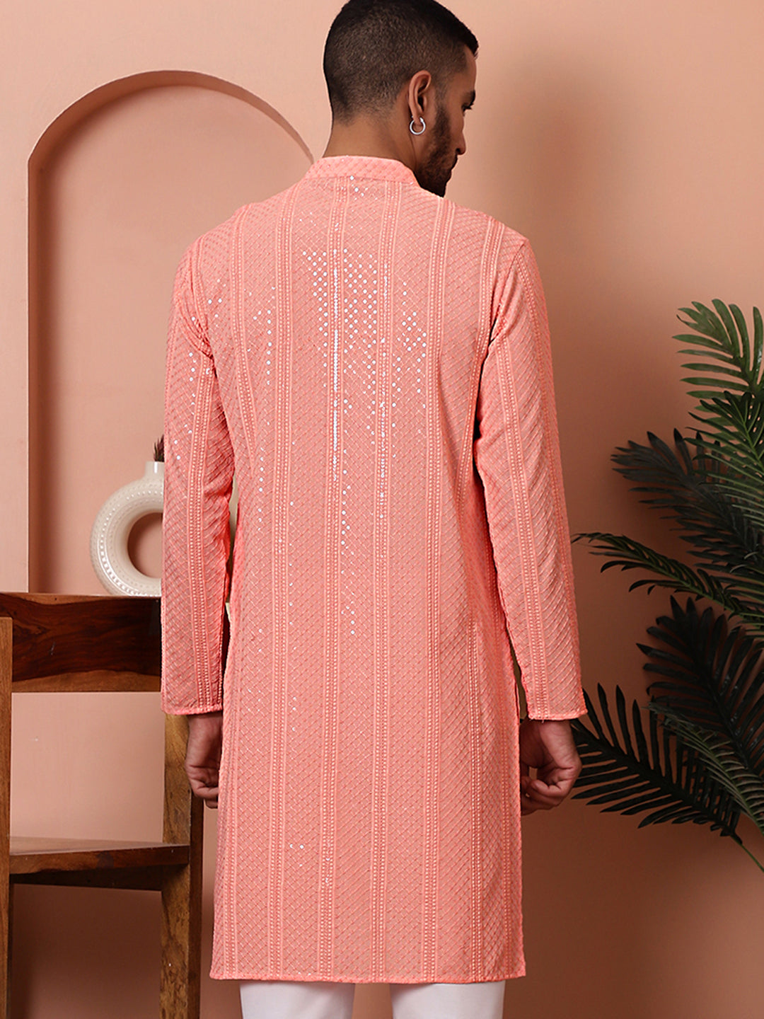 Men's Sequins Embroidered Kurtas