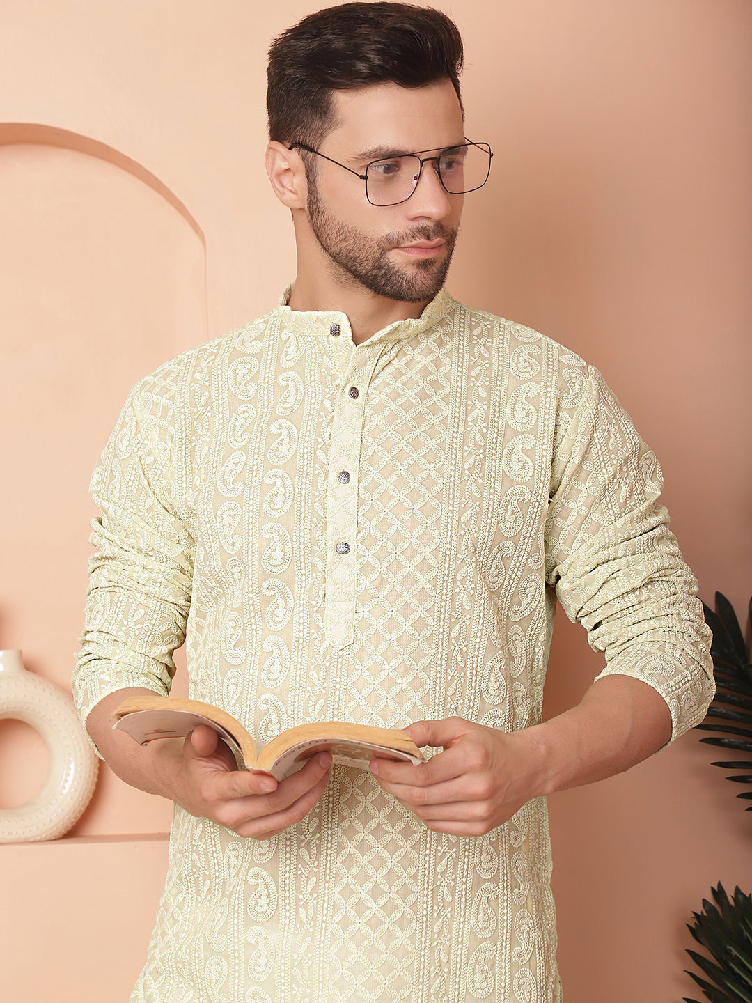 Men's Chikankari Embroidered Kurtas