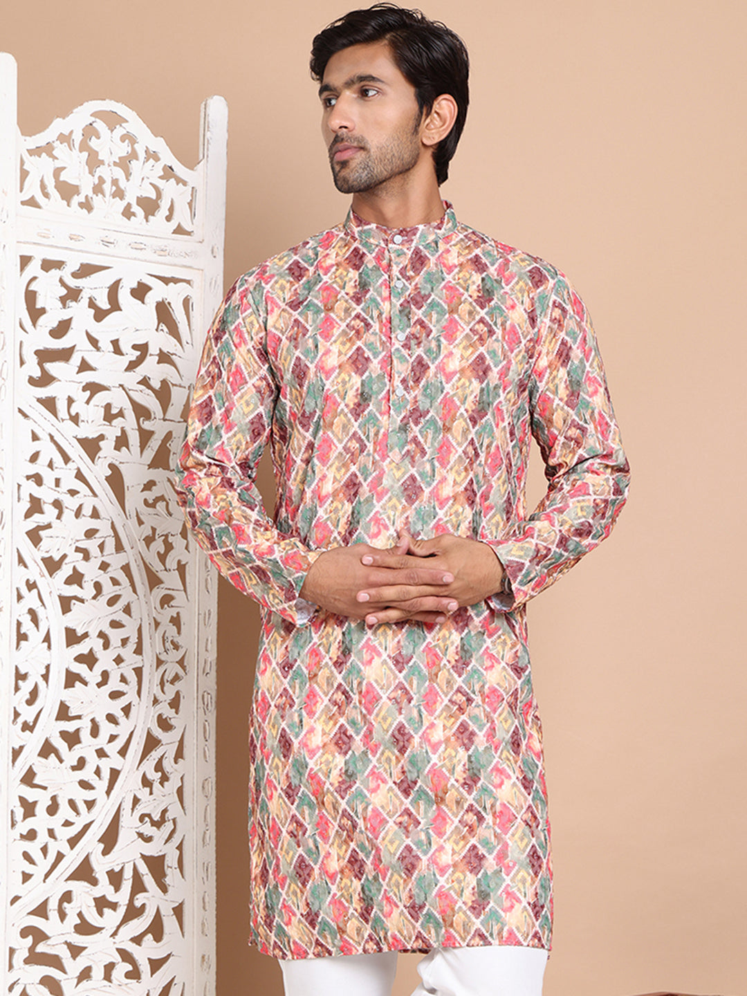 Printed and Emrbroidered Kurtas ( KO 5097Multi )