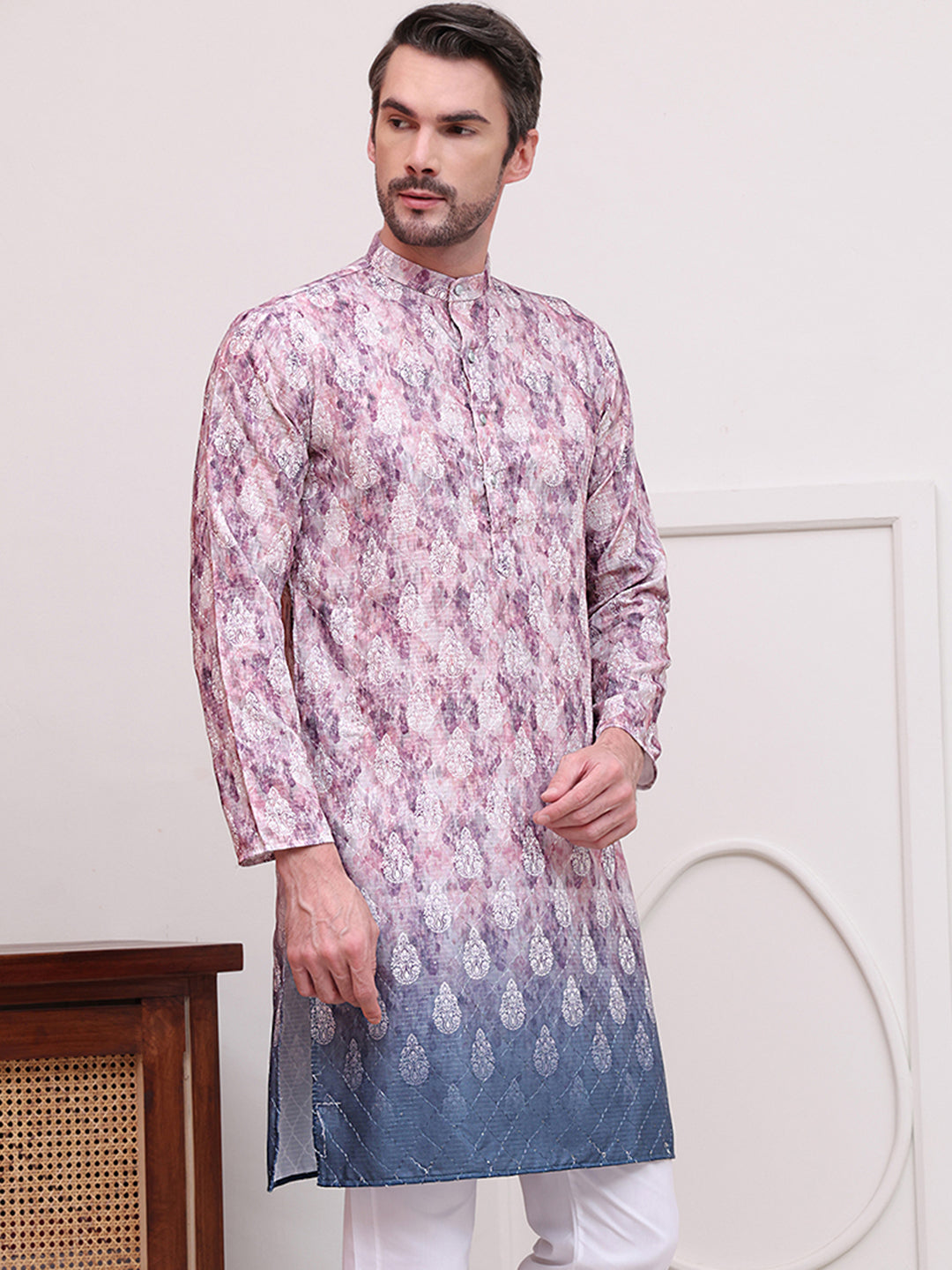 Digital Printed Kurtas ( KO 5104Magenta )