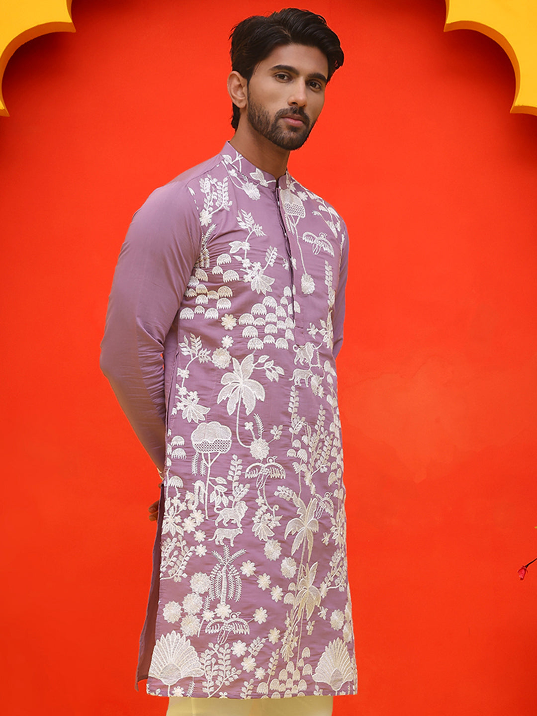 Embroidered Straight Kurtas ( KO 5137 Magenta )