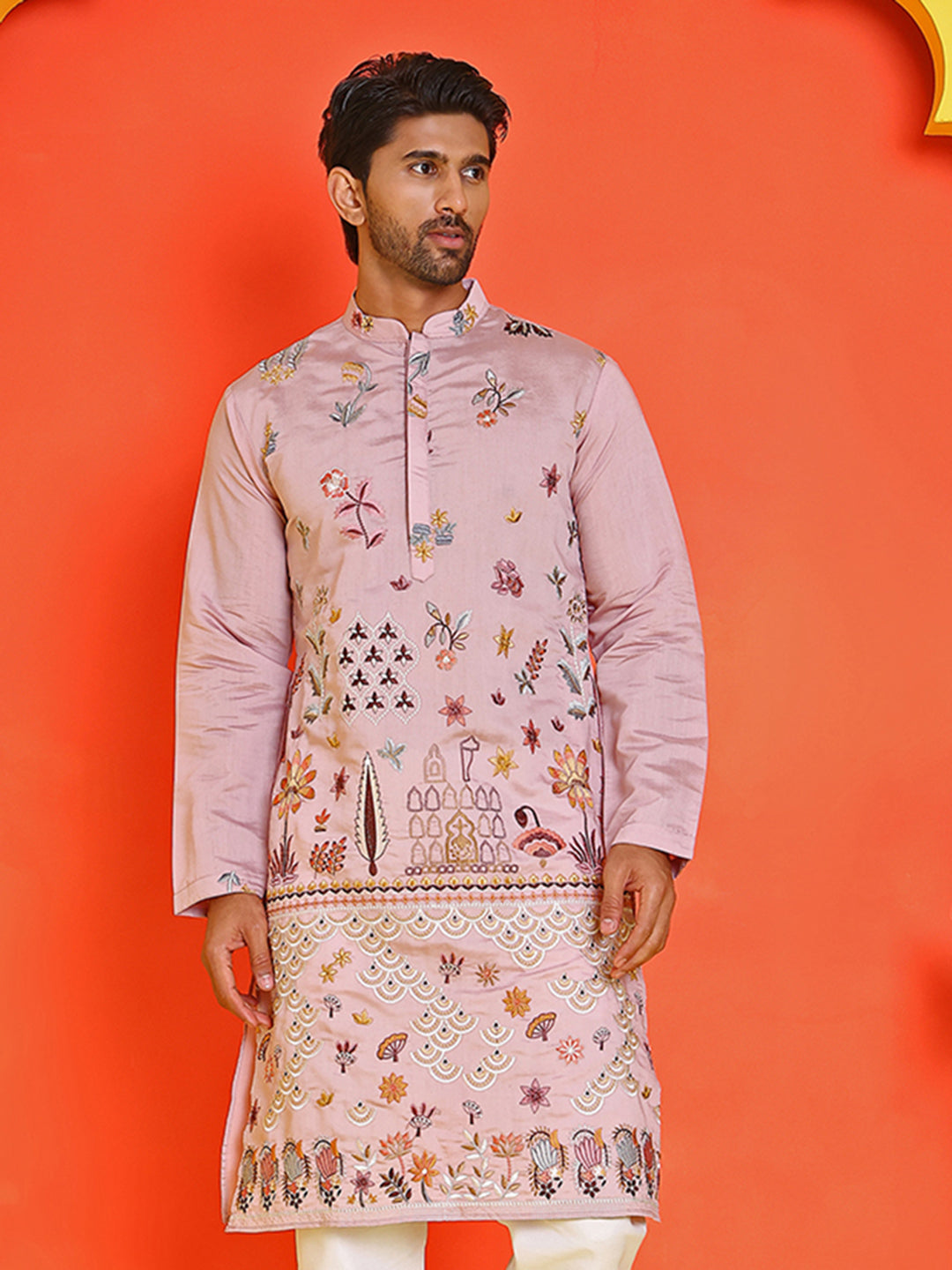 Floral Embroidered and Sequins Kurtas ( KO 5140 Purple )