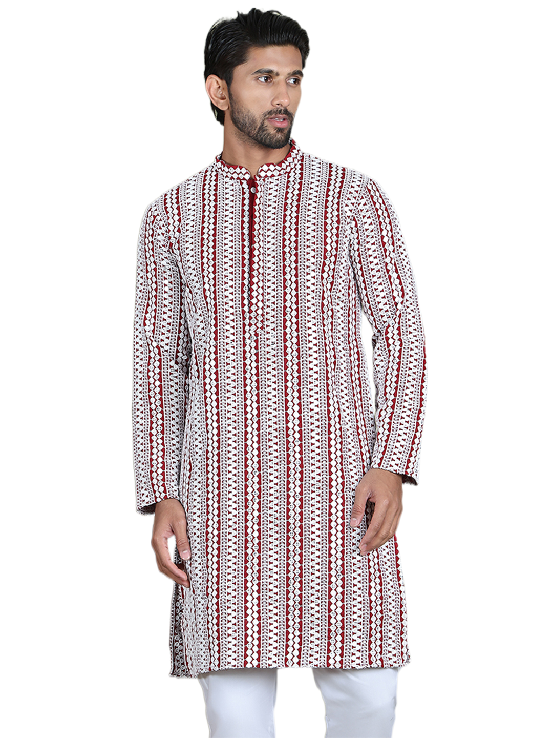 Embroidered and Mirror Work Kurtas. ( ko 5146Maroon )